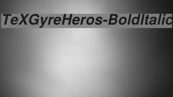 TeXGyreHeros-BoldItalic Font examples