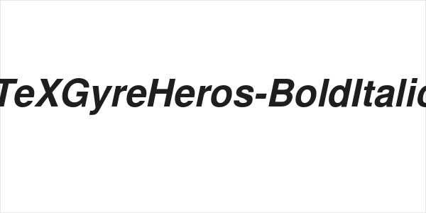 TeXGyreHeros-BoldItalic Logo