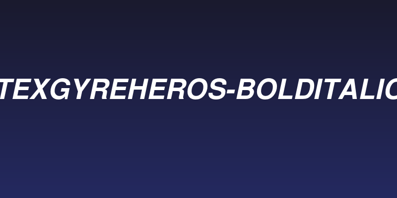 TeXGyreHeros-BoldItalic Social Header