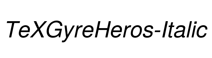 TeXGyreHeros-Italic  font caratteri gratis