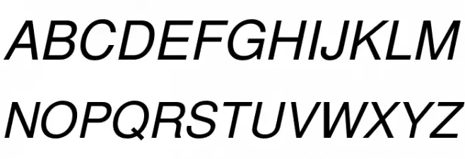 TeXGyreHeros-Italic フォント 大文字