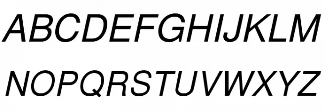 TeXGyreHeros-Italic خط أحرف كبيرة