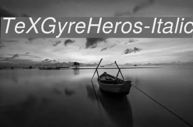 TeXGyreHeros-Italic Font examples