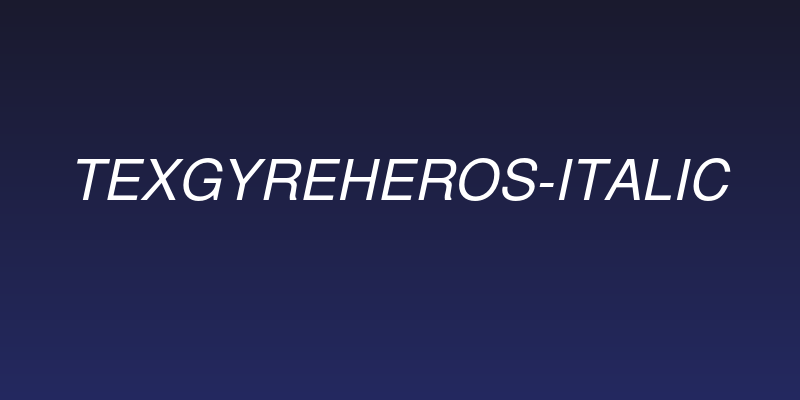 TeXGyreHeros-Italic Social Header