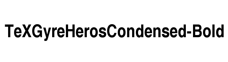 TeXGyreHerosCondensed-Bold Font