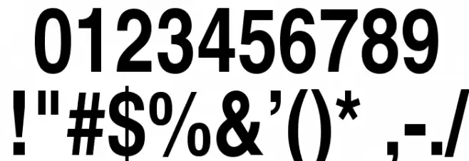 TeXGyreHerosCondensed-Bold Font OTHER CHARS