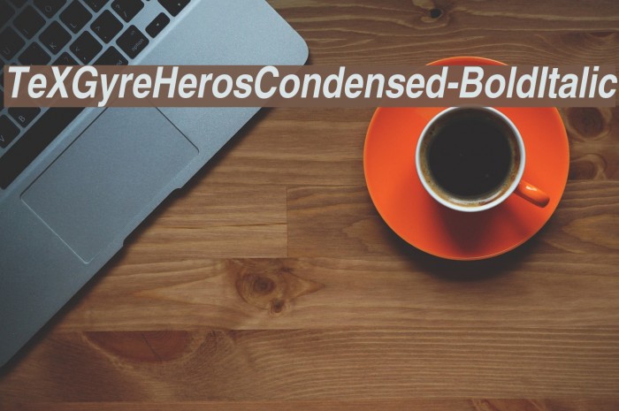 TeXGyreHerosCondensed-BoldItalic Font examples