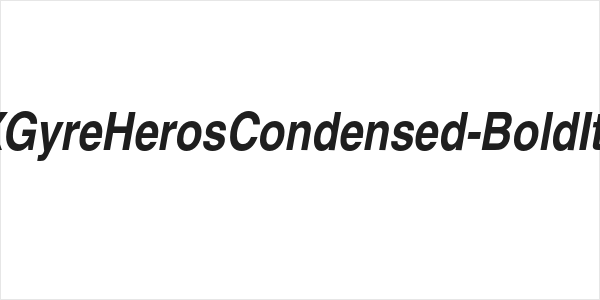 TeXGyreHerosCondensed-BoldItalic Logo
