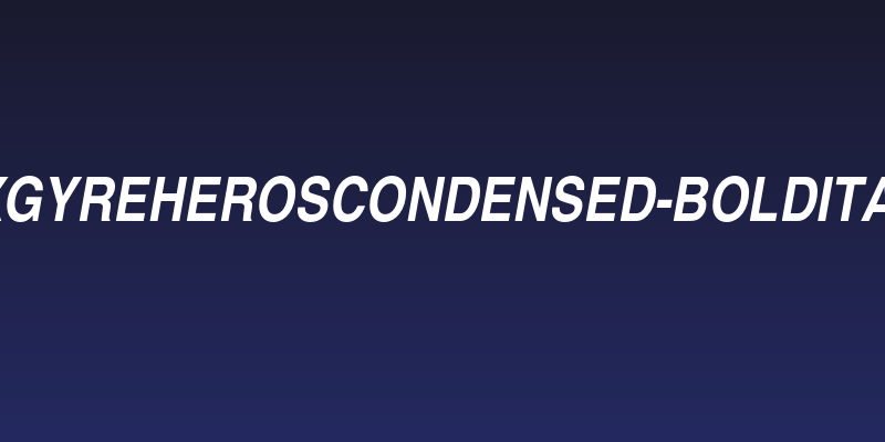 TeXGyreHerosCondensed-BoldItalic Social Header