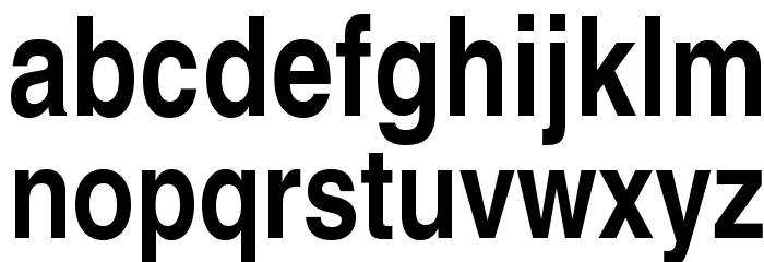TeXGyreHerosCondensed-Bold Font LOWERCASE