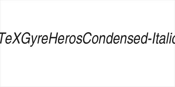 TeXGyreHerosCondensed-Italic Logo