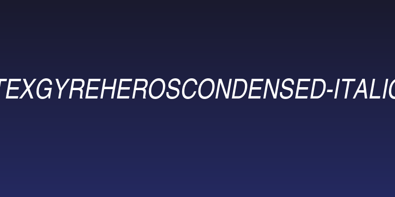 TeXGyreHerosCondensed-Italic Social Header