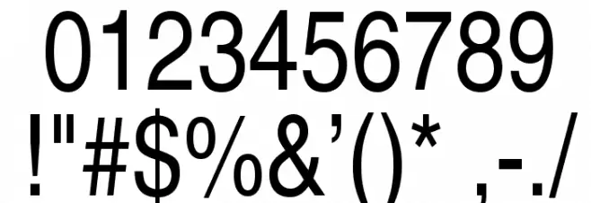 TeXGyreHerosCondensed-Regular Font OTHER CHARS