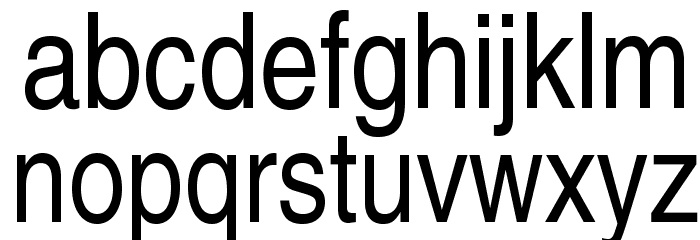 TeXGyreHerosCondensed-Regular Font LOWERCASE