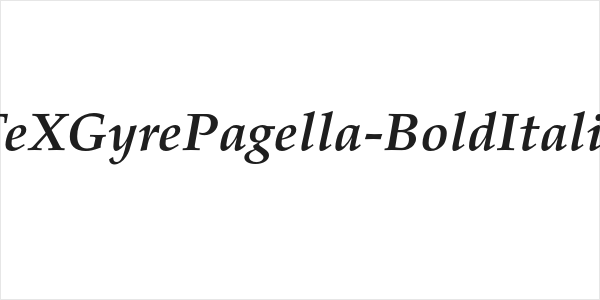 TeXGyrePagella-BoldItalic Logo