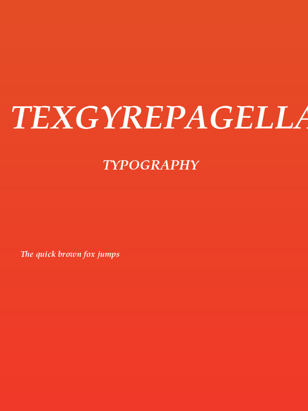 TeXGyrePagella-BoldItalic Poster