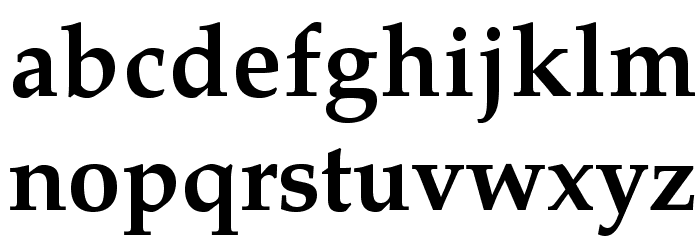 TeXGyrePagella-Bold Font LOWERCASE