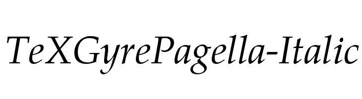 TeXGyrePagella-Italic Font