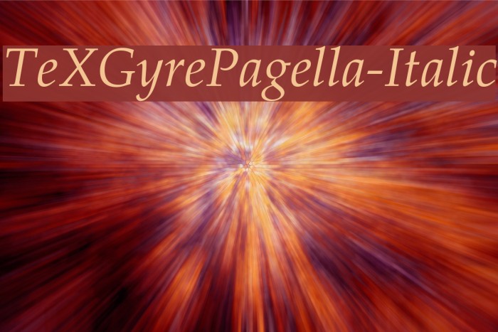 TeXGyrePagella-Italic Font examples