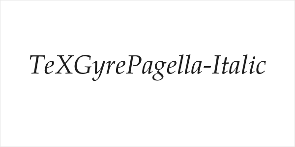 TeXGyrePagella-Italic Logo