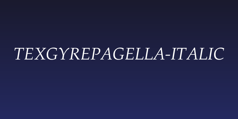 TeXGyrePagella-Italic Social Header