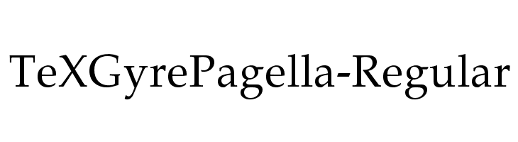 TeXGyrePagella-Regular Font