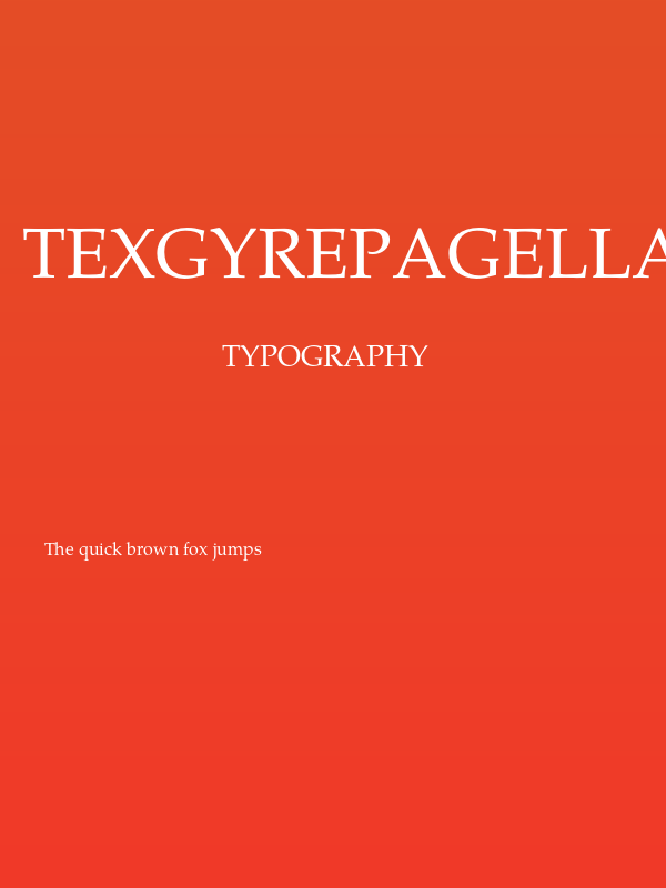 TeXGyrePagella-Regular Poster