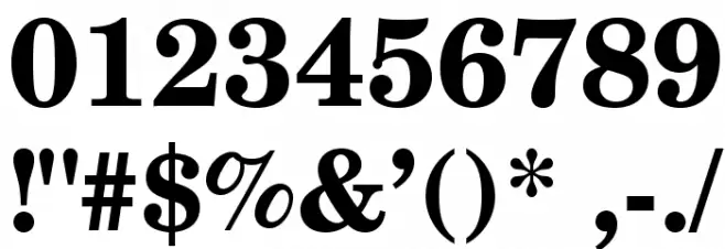 TeXGyreSchola-Bold Font OTHER CHARS