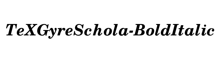 TeXGyreSchola-BoldItalic Font
