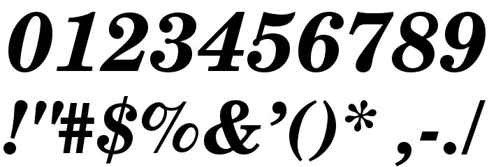 TeXGyreSchola-BoldItalic Font OTHER CHARS