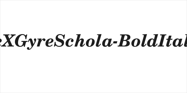 TeXGyreSchola-BoldItalic Logo