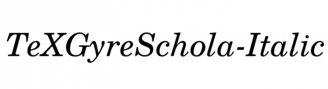 TeXGyreSchola-Italic  baixar fontes gratis