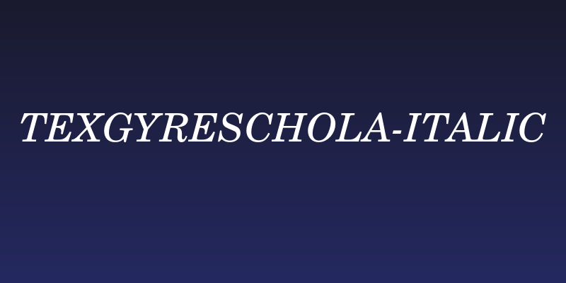 TeXGyreSchola-Italic Social Header