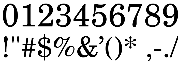 TeXGyreSchola-Regular Font OTHER CHARS