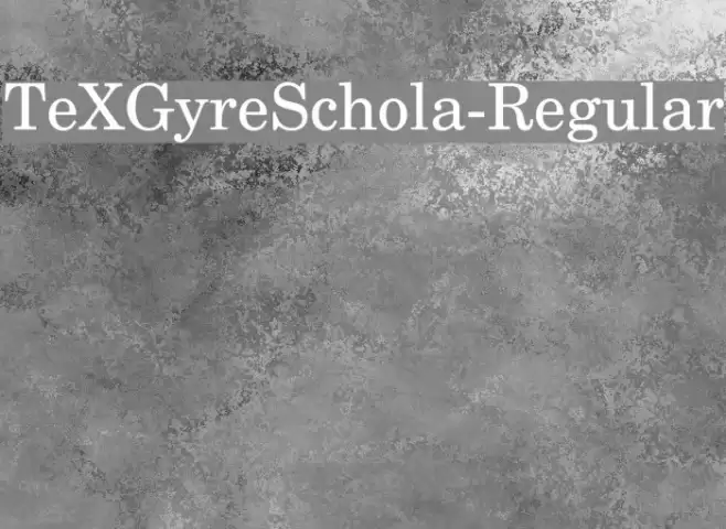 TeXGyreSchola-Regular Schriftart examples