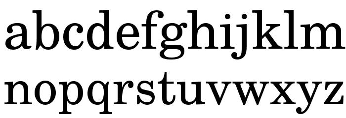 TeXGyreSchola-Regular Font LOWERCASE