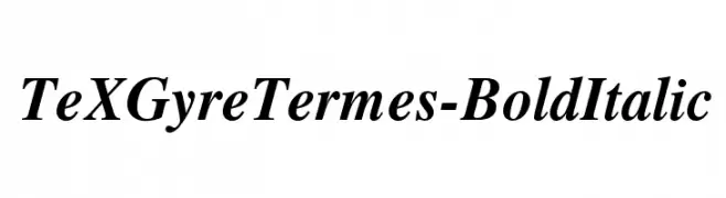TeXGyreTermes-BoldItalic  フリーフォントのダウンロード