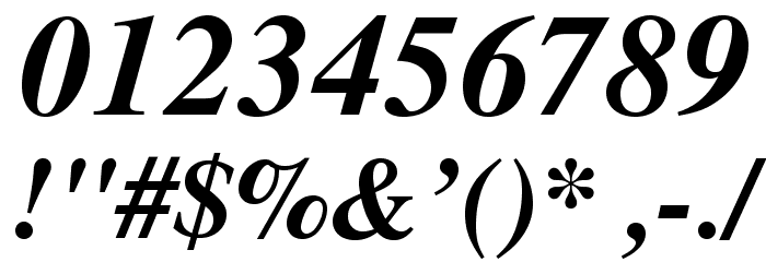 TeXGyreTermes-BoldItalic Font OTHER CHARS