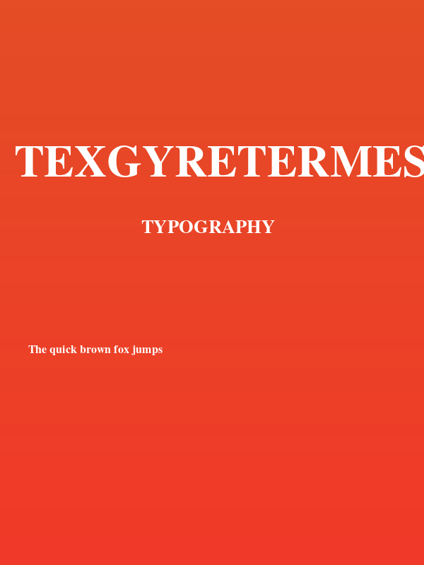 TeXGyreTermes-Bold Poster