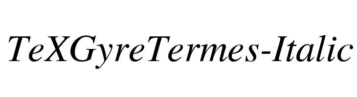 TeXGyreTermes-Italic Font