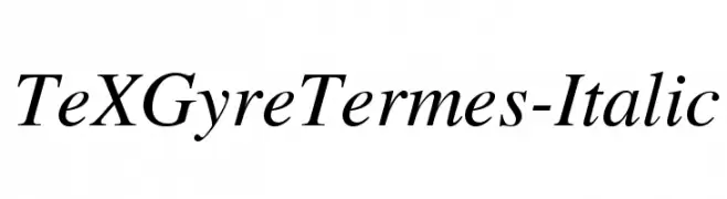 TeXGyreTermes-Italic  フリーフォントのダウンロード