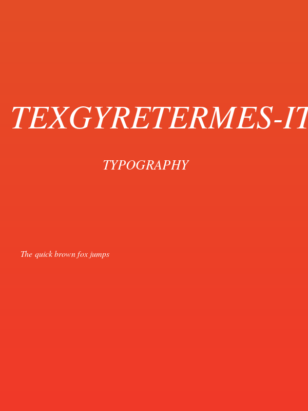 TeXGyreTermes-Italic Poster