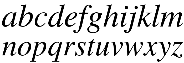 TeXGyreTermes-Italic Font LOWERCASE