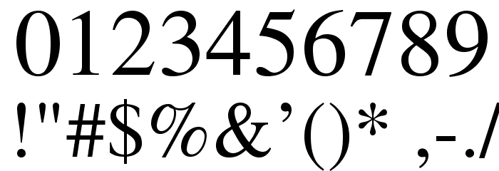 TeXGyreTermes-Regular Font OTHER CHARS
