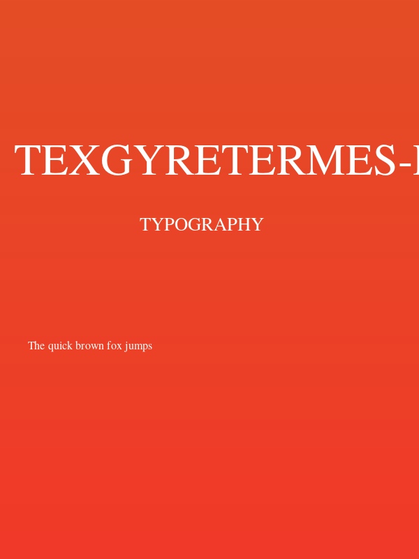 TeXGyreTermes-Regular Poster