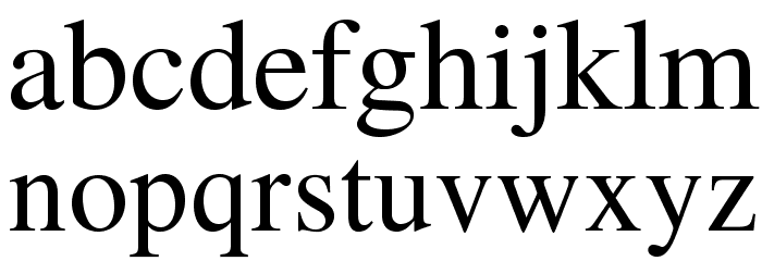 TeXGyreTermes-Regular Font LOWERCASE