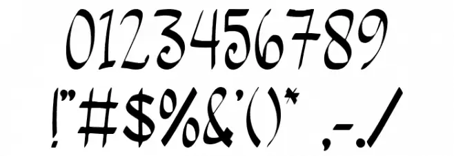 Tea Bag Font OTHER CHARS