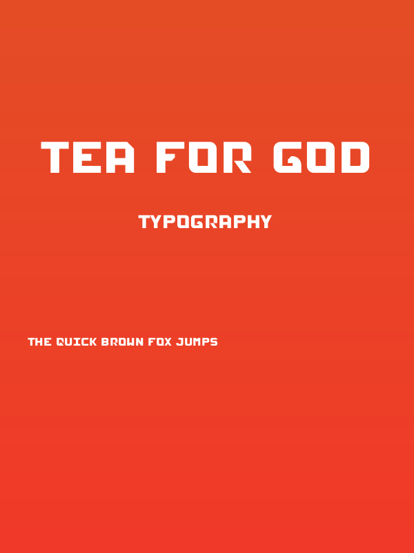 Tea For God Poster