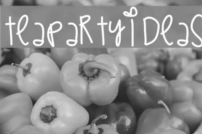 TeaPartyIdeas Font examples