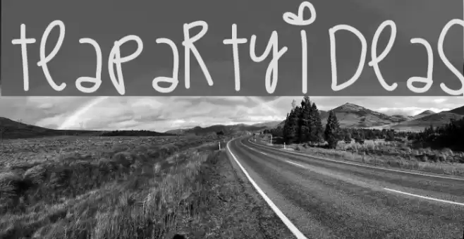 TeaPartyIdeas Font examples